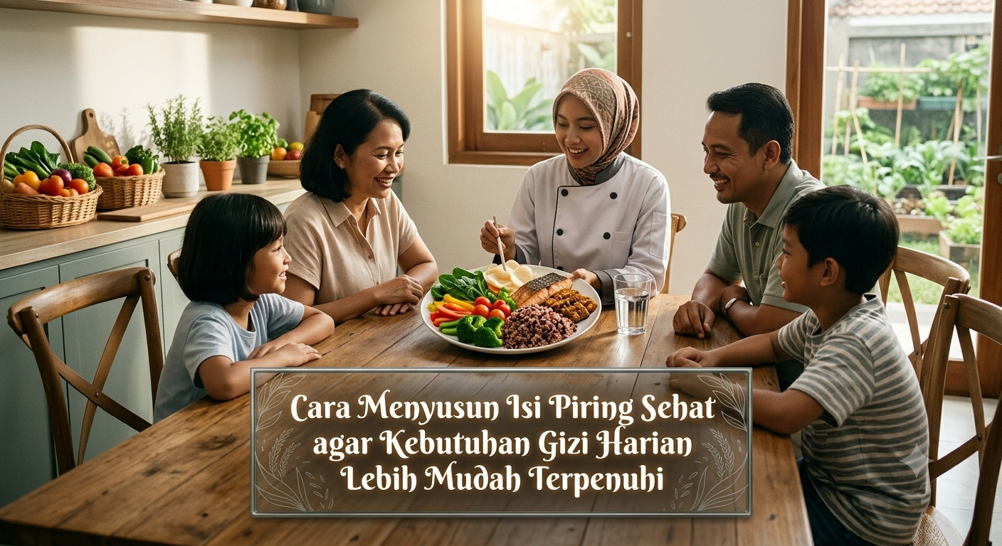 Cara Menyusun Isi Piring Sehat agar Kebutuhan Gizi Harian Lebih Mudah Terpenuhi