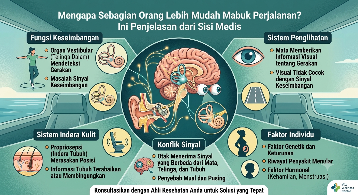Mengapa Sebagian Orang Lebih Mudah Mabuk Perjalanan? Ini Penjelasan dari Sisi Medis