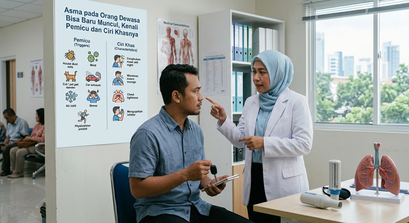 Asma pada Orang Dewasa Bisa Baru Muncul, Kenali Pemicu dan Ciri Khasnya